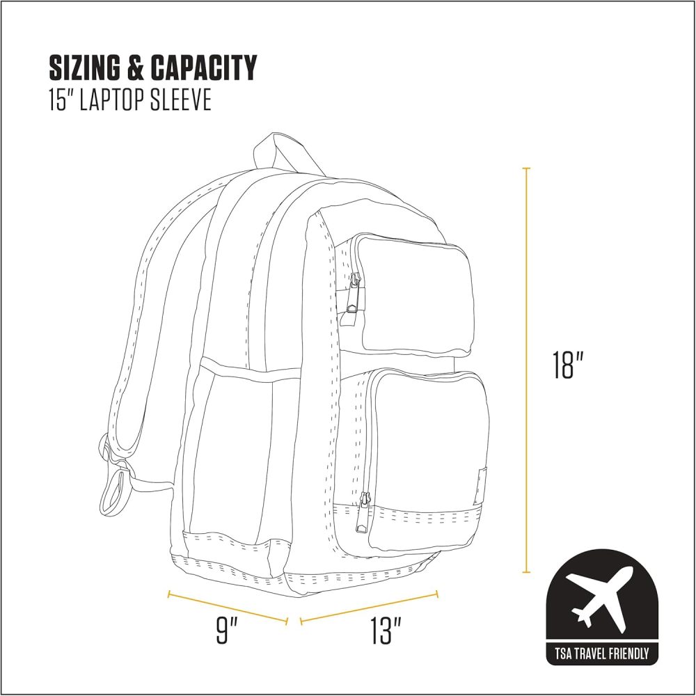 Carhartt Gear B0000535 28L Dual-Compartment Backpack - One Size Fits All - Black - Image 5